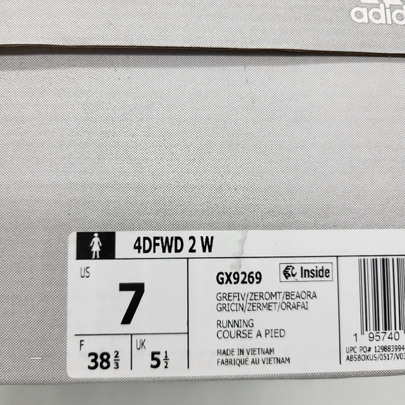 New Adidas 4DFWD 2 'Grey Beam Orange' Women's Running Shoes Size 7 - Picture 9 of 9